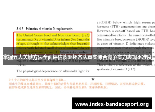 掌握五大关键方法全面评估澳洲杯各队真实综合竞争实力表现水准度 掌握五大关键方法全面评估澳洲杯各队真实综合竞争实力表现水准度